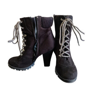 Black Paprika Heeled boots Size 9M